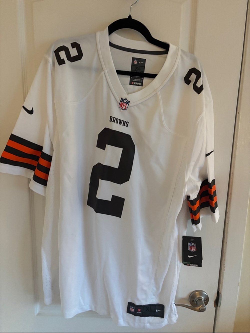 Nike White Cleveland Browns #2 Jersey - Manuel- XL